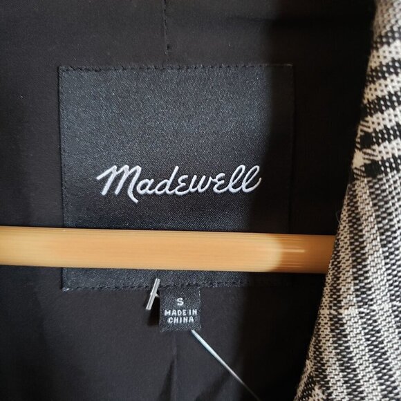 Madewell Caldwell Double-Breasted Oversized Blazer in Plaid Size Women's Small - Picture 2 of 12